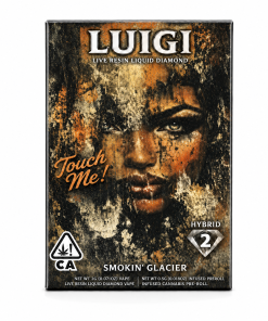 LUIGI Smokin’ Glacier 2G hybrid vape and 0.5G infused pre-roll package