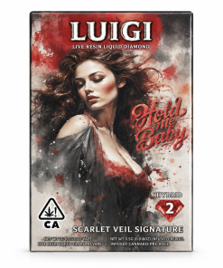 LUIGI Scarlet Veil Signature 2G Hybrid vape and 0.5G infused pre-roll package